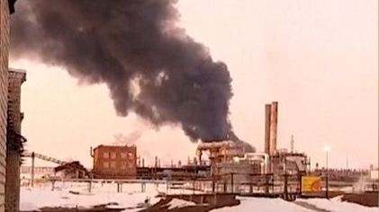V rafinerii v ruské Syzrani vypukl požár